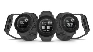 Garmin Instinct 2 Dezl Edition watch shown from different angles