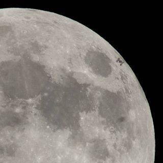 ISS transits Jan 30, 2018 full moon