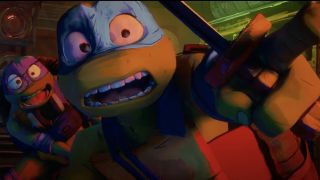 Donatello and Leonardo in Teenage Mutant Ninja Turtles: Mutant Mayhem