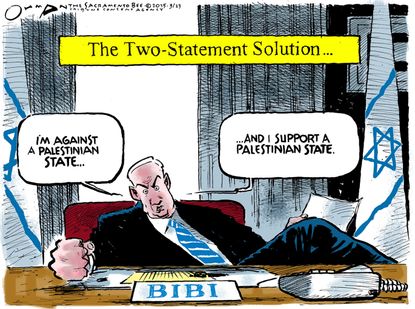 Political cartoon world Israel Palestine