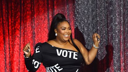 Lizzo accepts the Top Song Sales Artist Award onstage at the 2020 Billboard Music Awards, broadcast on October 14, 2020 at the Dolby Theatre in Los Angeles, CA.