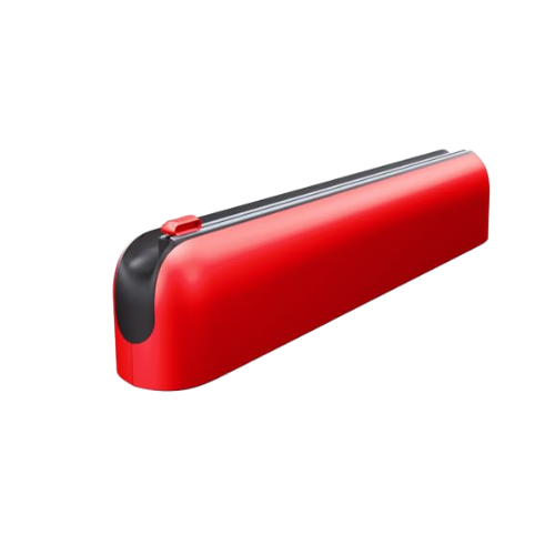Quasziwa Tin Foil &amp;amp; Cling Film Dispenser and Cutter - Magnetic &amp;amp; No-Drill, Easy One-Hand Operation, Space-Saving Kitchen Organizer for Worktops &amp;amp; Cabinets, Plastic Wrap Dispenser - Fits 31cm Roll, Red