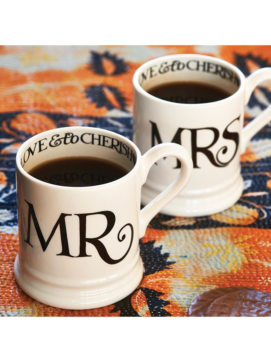 Wedding gift ideas: Emma Bridgewater Mr &amp; Mrs mugs