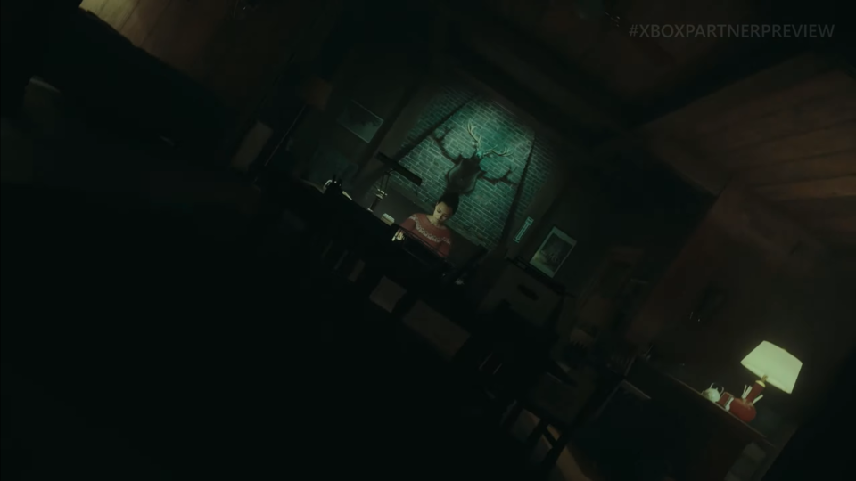 Alan Wake 2 gameplay screenshots of the new character Saga and Alan himself.