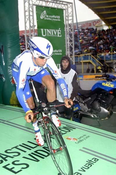 Carlos Barredo (Quick Step) comes off the start ramp.