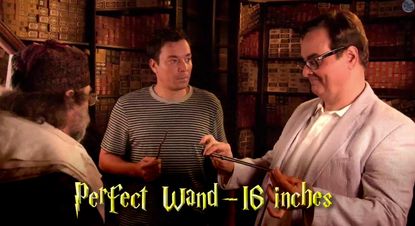 Jimmy Fallon goes wand shopping, mixes Harry Potter and phallus jokes