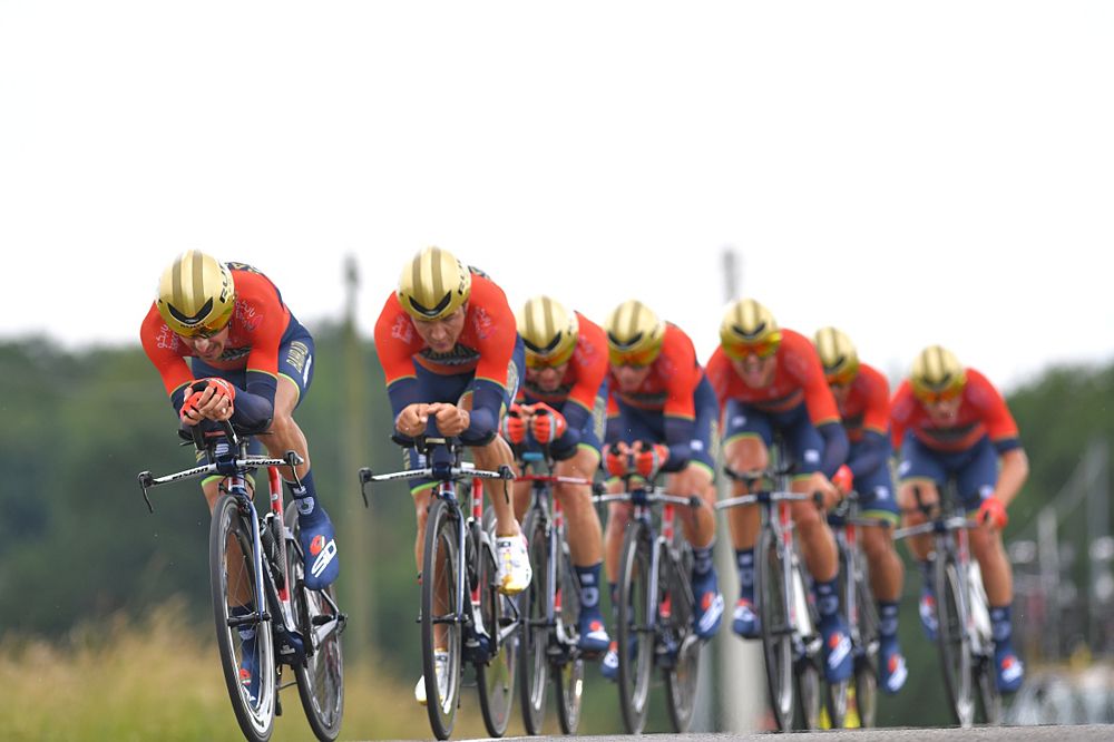 Bahrain-Merida at Criterium du Dauphine stage 3 team time trial