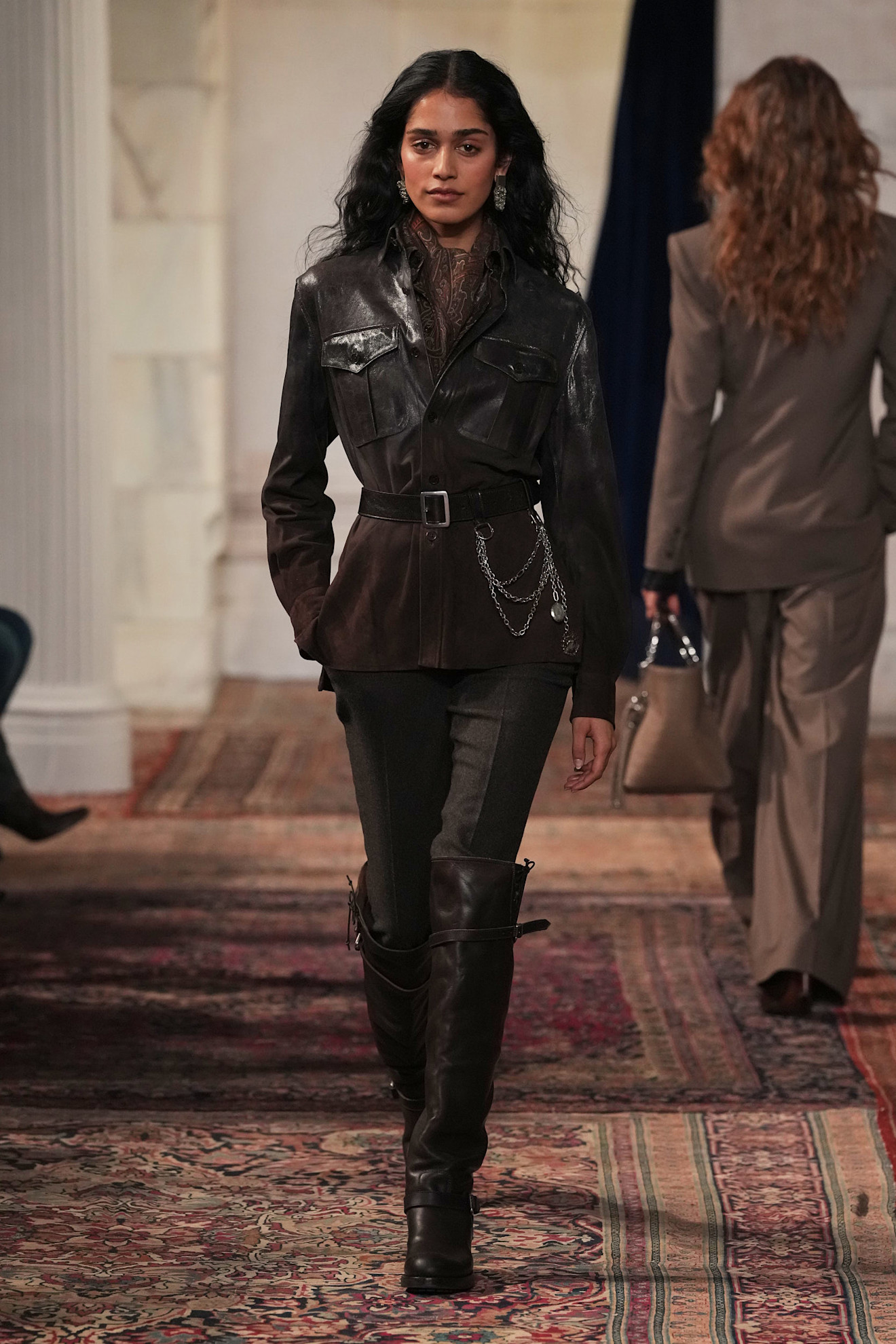 models walk the Ralph Lauren Fall 2026 runway