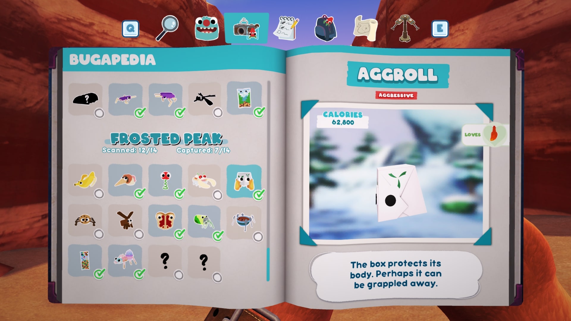 Bugsnax Bugapedia: Aggroll