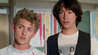 Alex Winter as Bill S. Preston, Esq. and Keanu Reeves as Ted Logan in Bill & Ted's Excellent Adventure