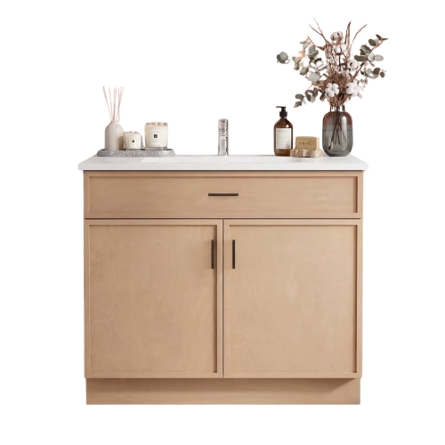 Walmart, Freestanding Bathroom Sink Cabinet With a Door &amp;amp; Drawers