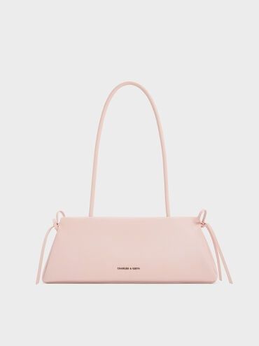 Hazel Bow Elongated Trapeze Shoulder Bag