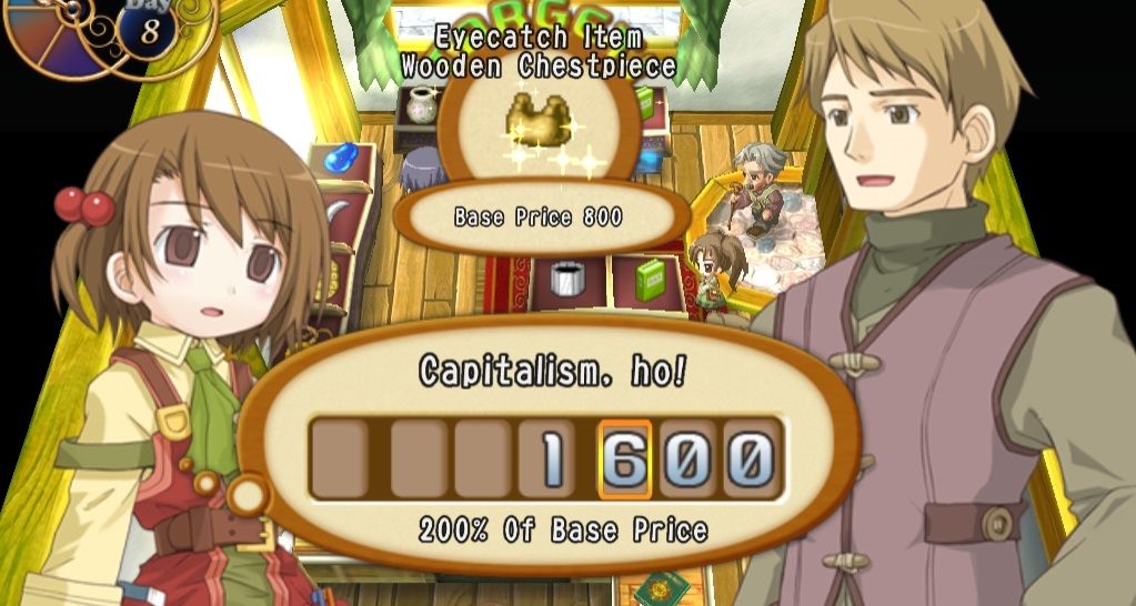 Making a sale in Recettear