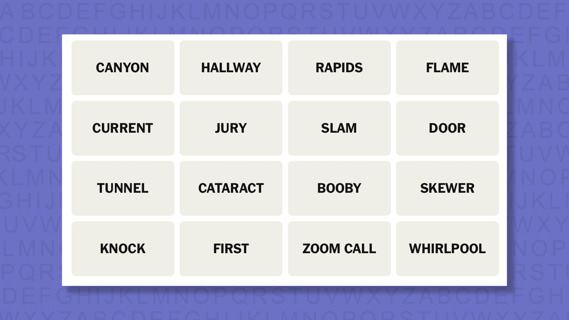 NYT Connections hints for game 843 on a purple background