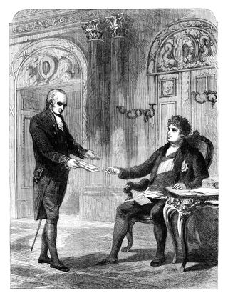 George Canning (1770-1827) receiving his appointment to become Prime Minster, 1827. Credit: Alamy