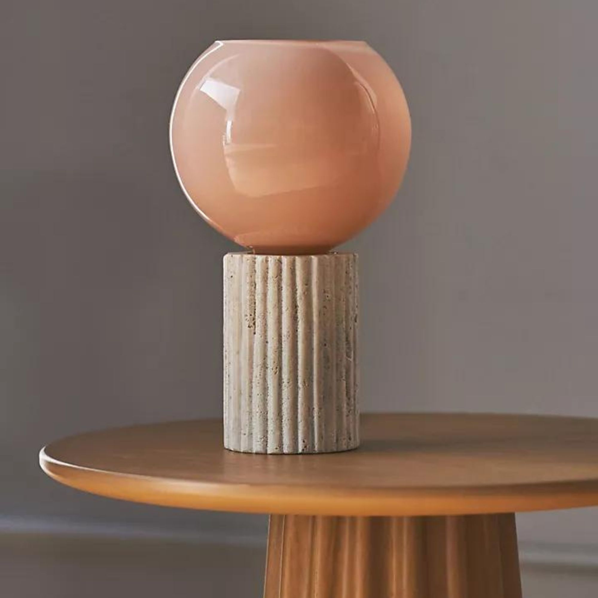 Lollipop Travertine Table Lamp