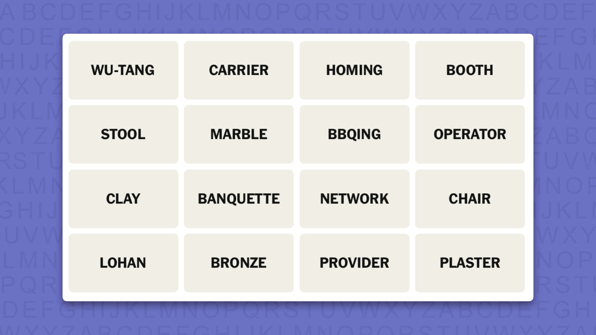NYT Connections hints for game 1204 on a purple background