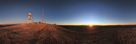 Panoramic view of Cerro Armazones in the Atacama Desert, near ESO's Paranal Observatory, at sunset. Cerro Armazones is the selected site for the planned European Extremely Large Telescope (E-ELT), which, with its 40-metre-class diameter mirror, will be the world’s biggest eye on the sky.