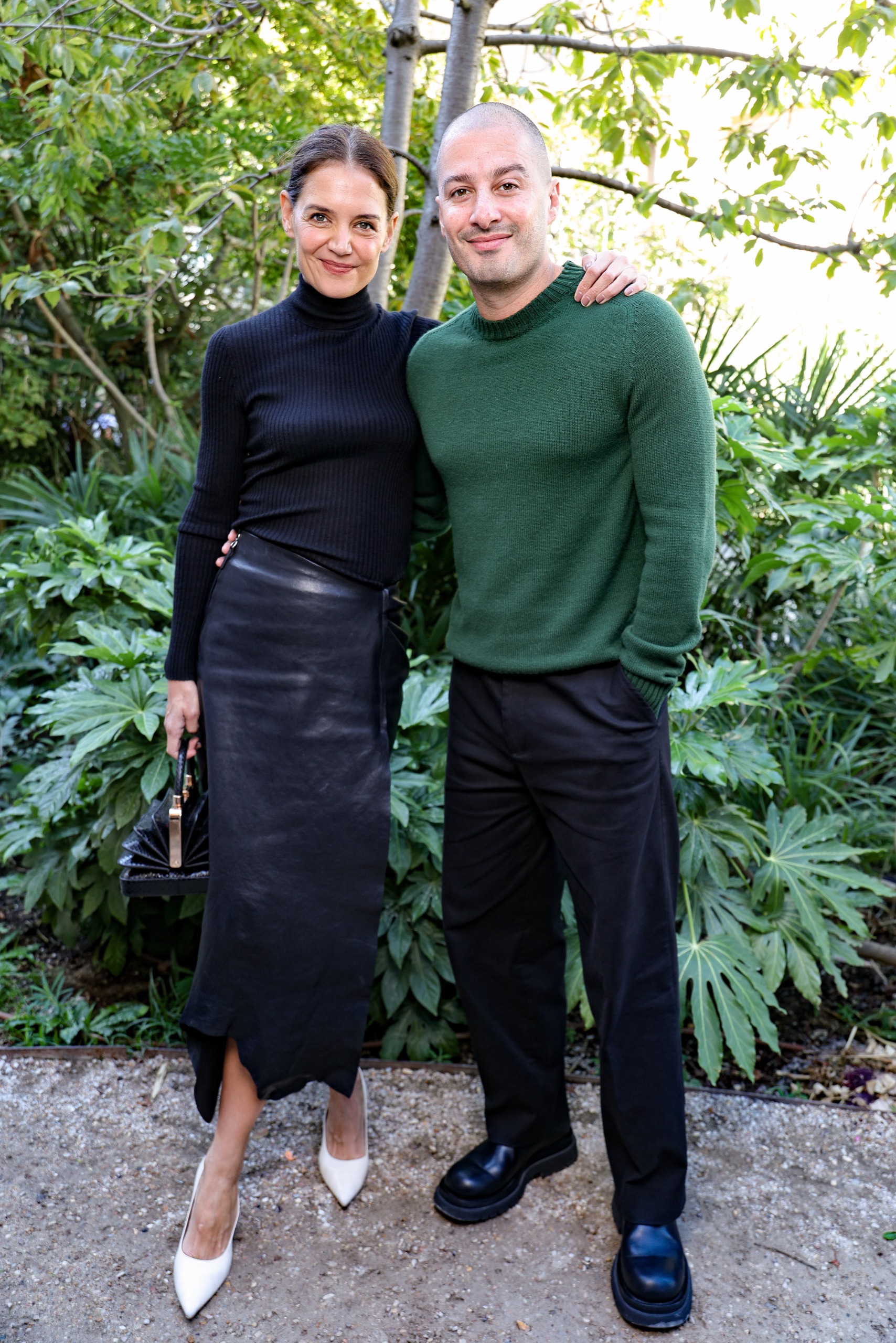 Katie Holmes's Paris Fashion Week look at Gabriela Hearst Spring/Summer 2027