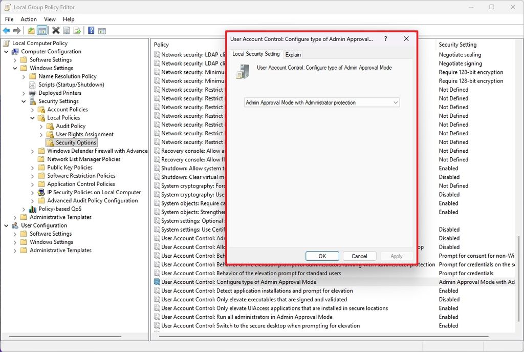 Group Policy Administrator Protection policy