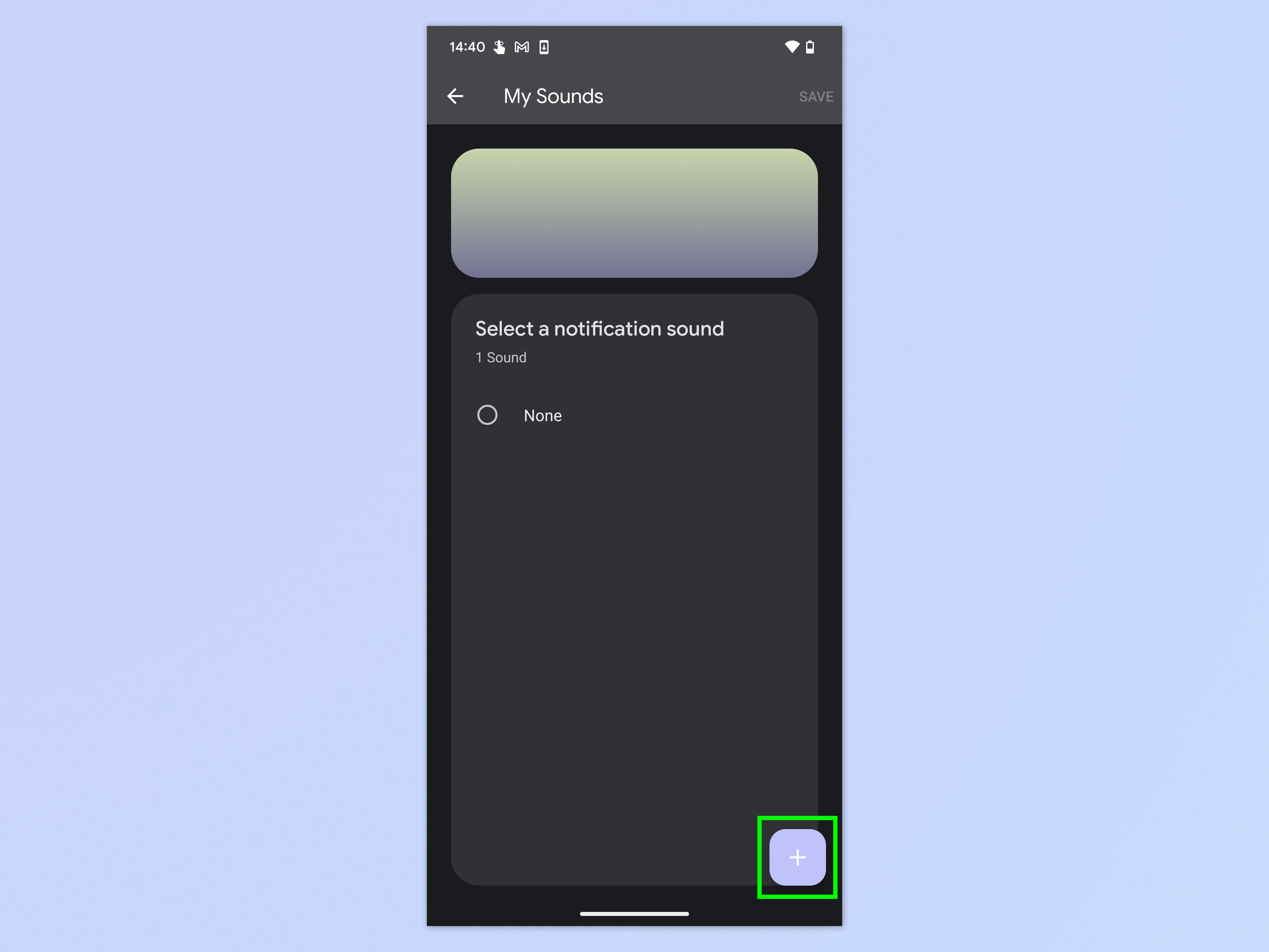 Скриншот, показывающий, как изменить звуки уведомлений на Android