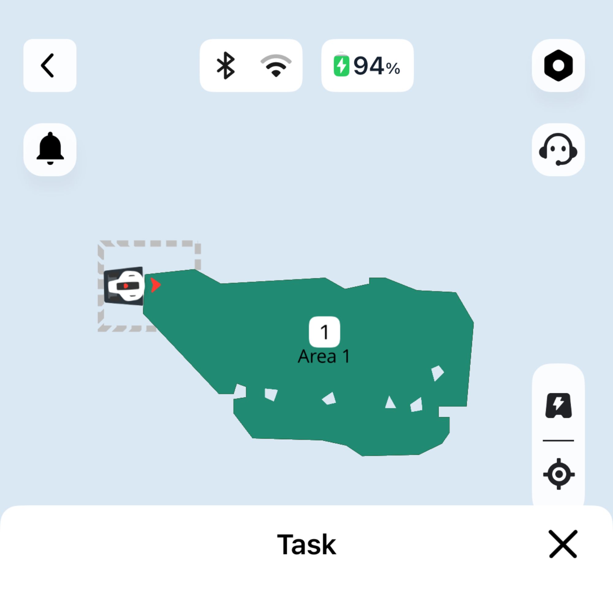 Mammotion YUKA Mini 800 Robot Lawn Mower map in app