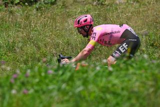 PLATEAU DE BEILLE FRANCE JULY 14 Ben Healy of Ireland and Team EF Education EasyPost competes during the 111th Tour de France 2024 Stage 15 a 1977km stage from Loudenvielle to Plateau de Beille 1782m UCIWT on July 14 2024 in Plateau de Beille France Photo by Tim de WaeleGetty Images