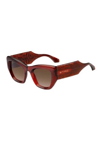 Patterned Plastic Cat-Eye Sunglasses