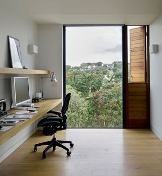 Small home office with loads of natural light