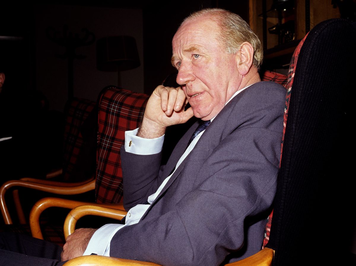 Manchester United manager Sir Matt Busby, 1968
