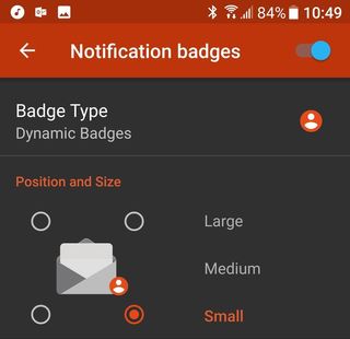 badge settings
