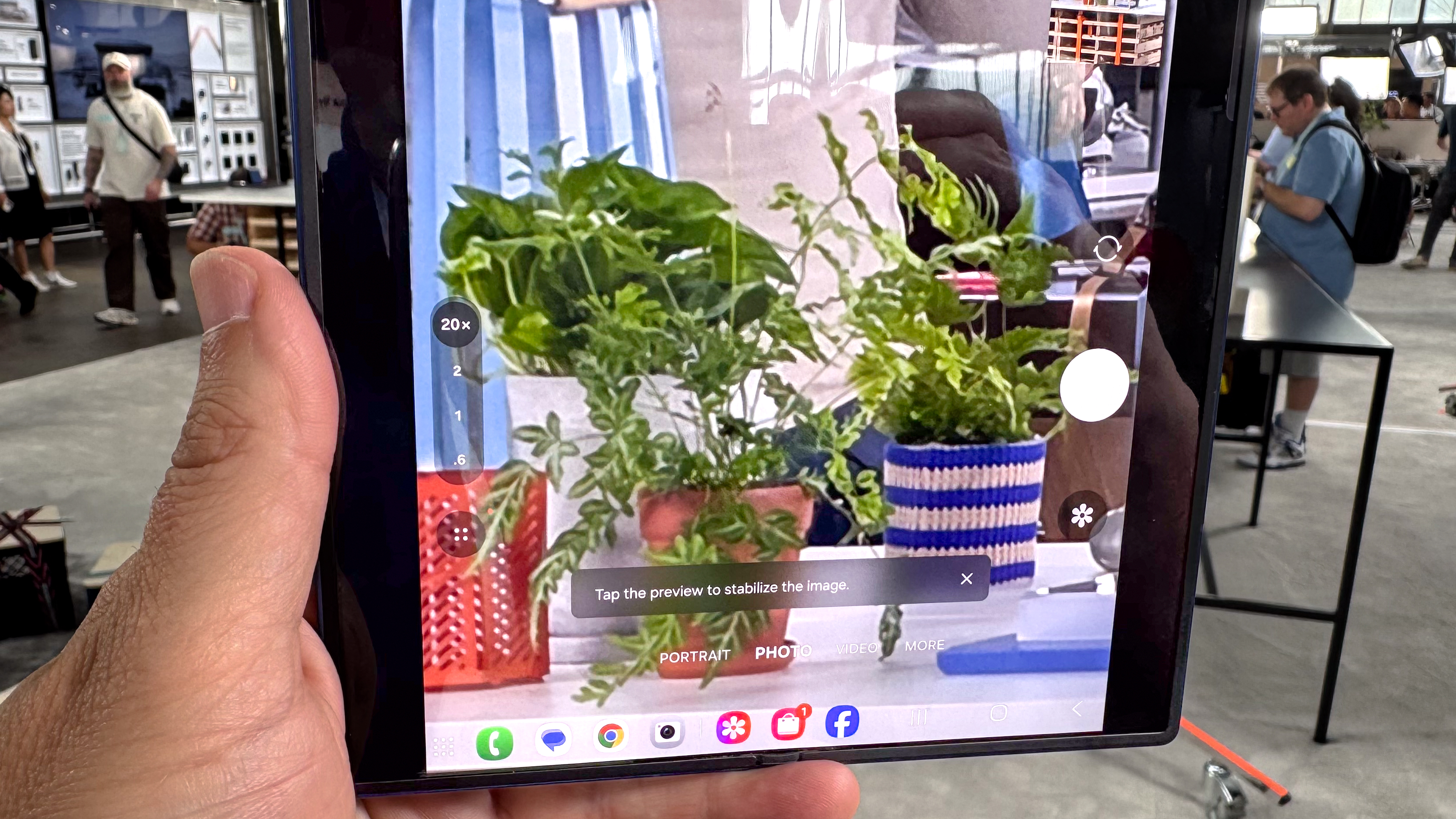 Galaxy Z Fold 7 shown during Samsung hands on event