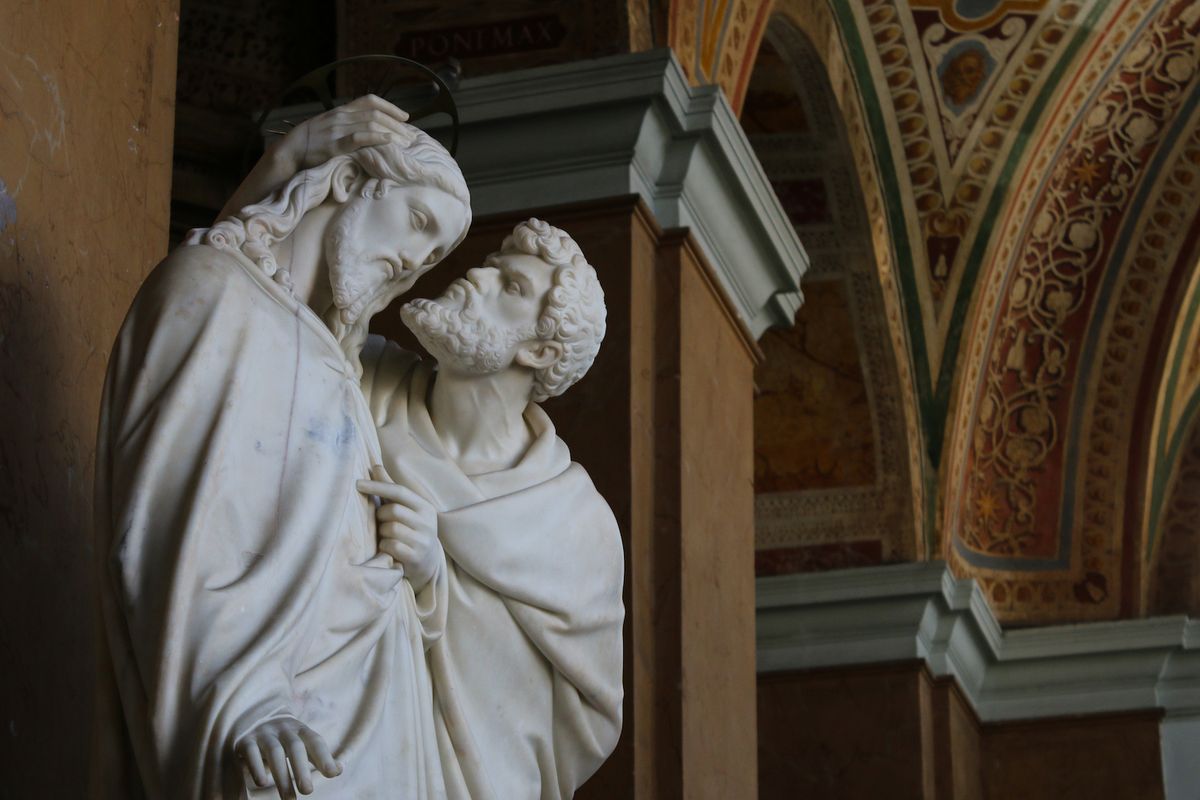 Judas kissing Jesus