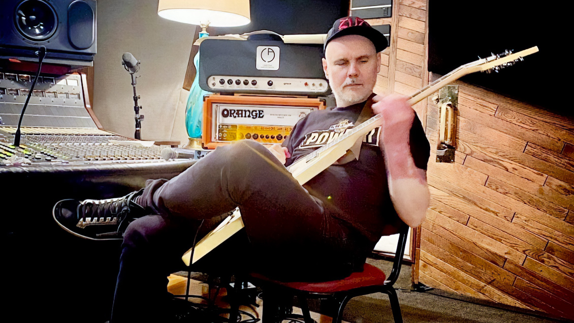 Billy Corgan rehearses with his Carstens Grace in the studio