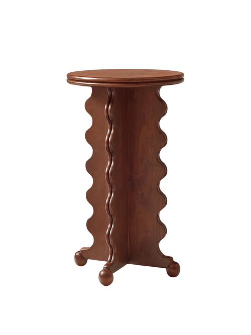 Pierce & Ward Scalloped Drink Table (12")