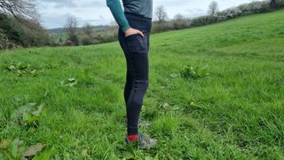 full length side view of SingleTrack Leggings