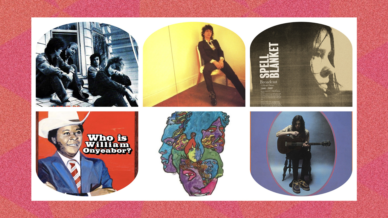 A selection of music albums.