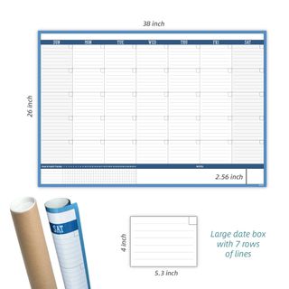 large white dry erase wall planner with grid