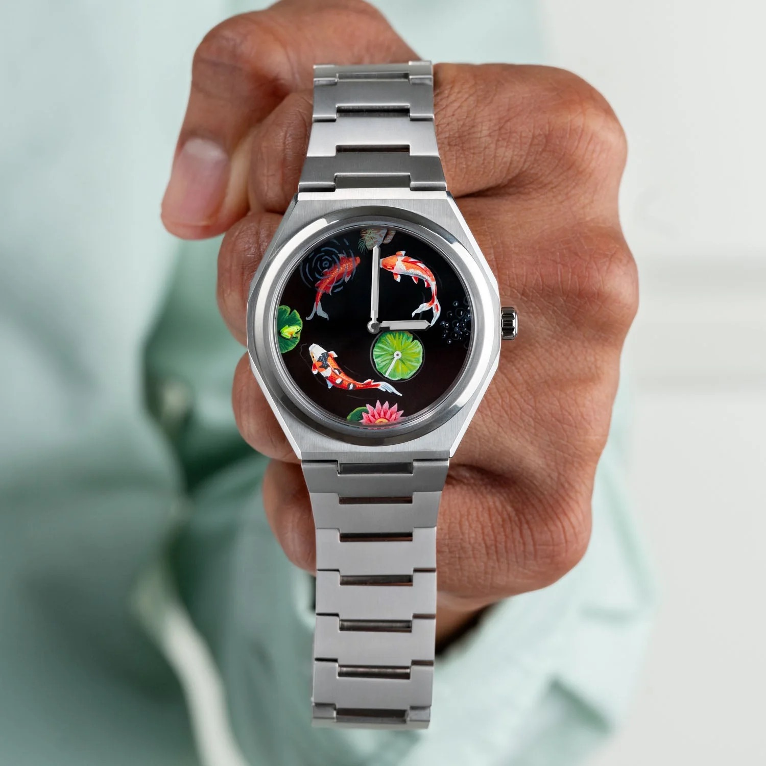 Citizen Zenshin Titanium Koi Fish watch from different angles