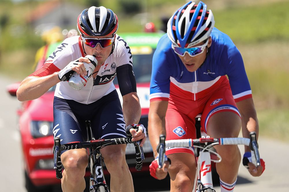 Leigh Howard and Arthur Vichot were the breakaway on Stage 11 of the Tour de France