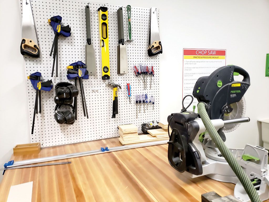 Maker tools and work spaces at FirstHandPhilly, an educational initiative at the University City Science Center where classroom lessons are brought to life through engaging projects and real-life lab environments.