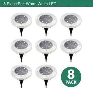 Stainless Steel Low Voltage Solar Powered Integrated Led Pathway Lights Pack