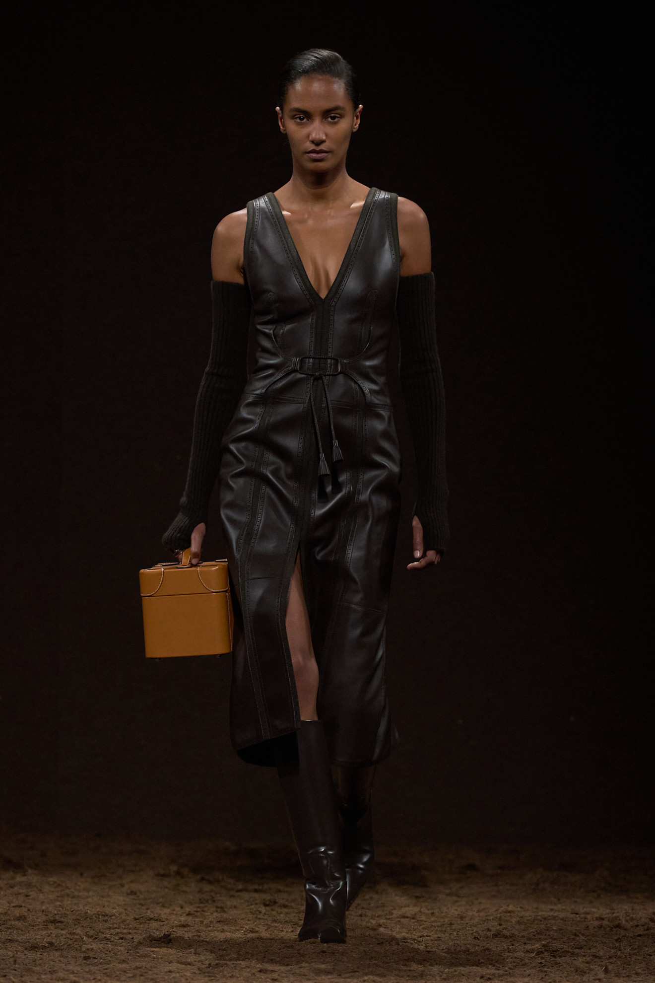 Hermes leather dress