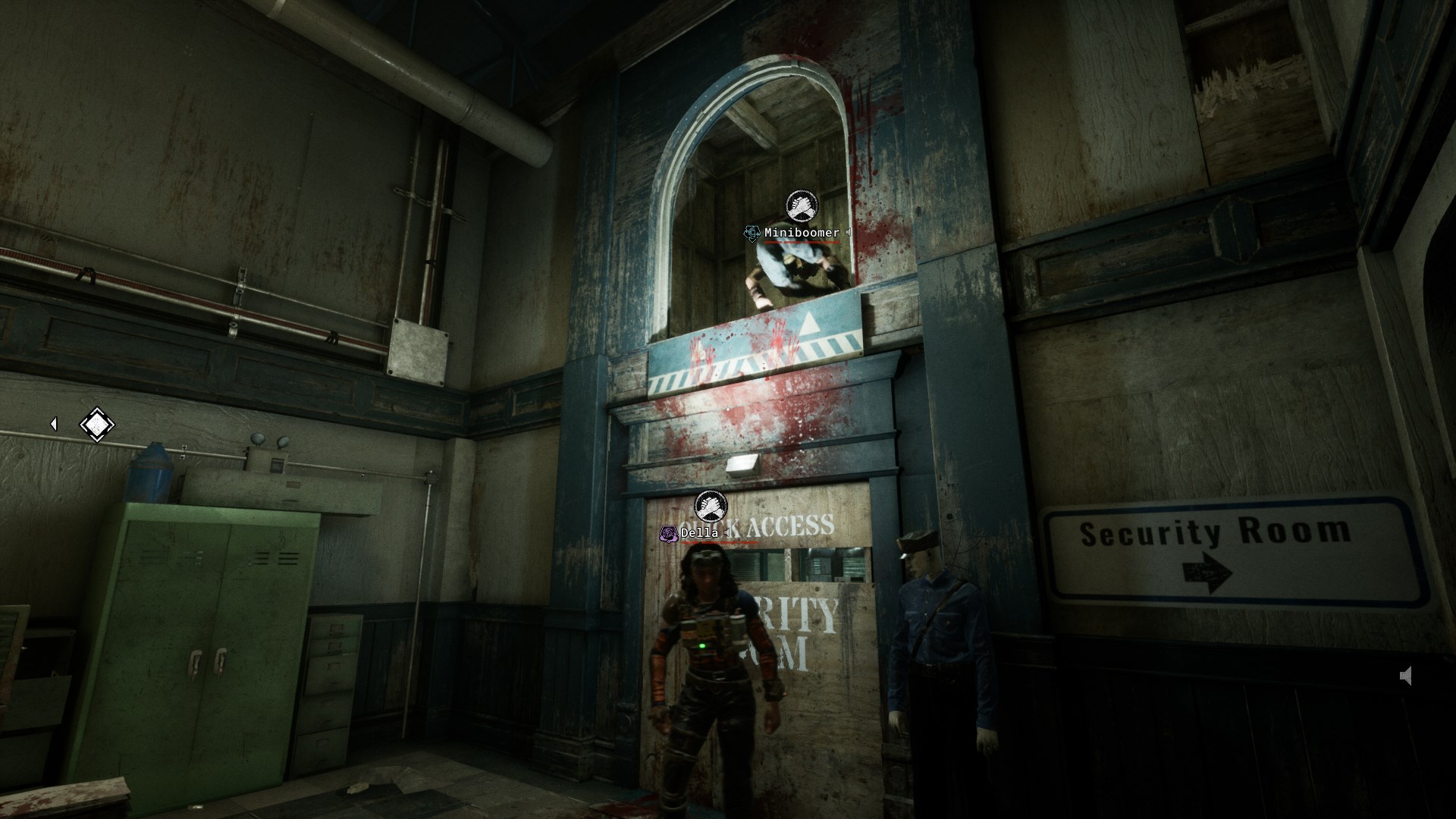 View of characters in central area of hospital in Outlast Trials