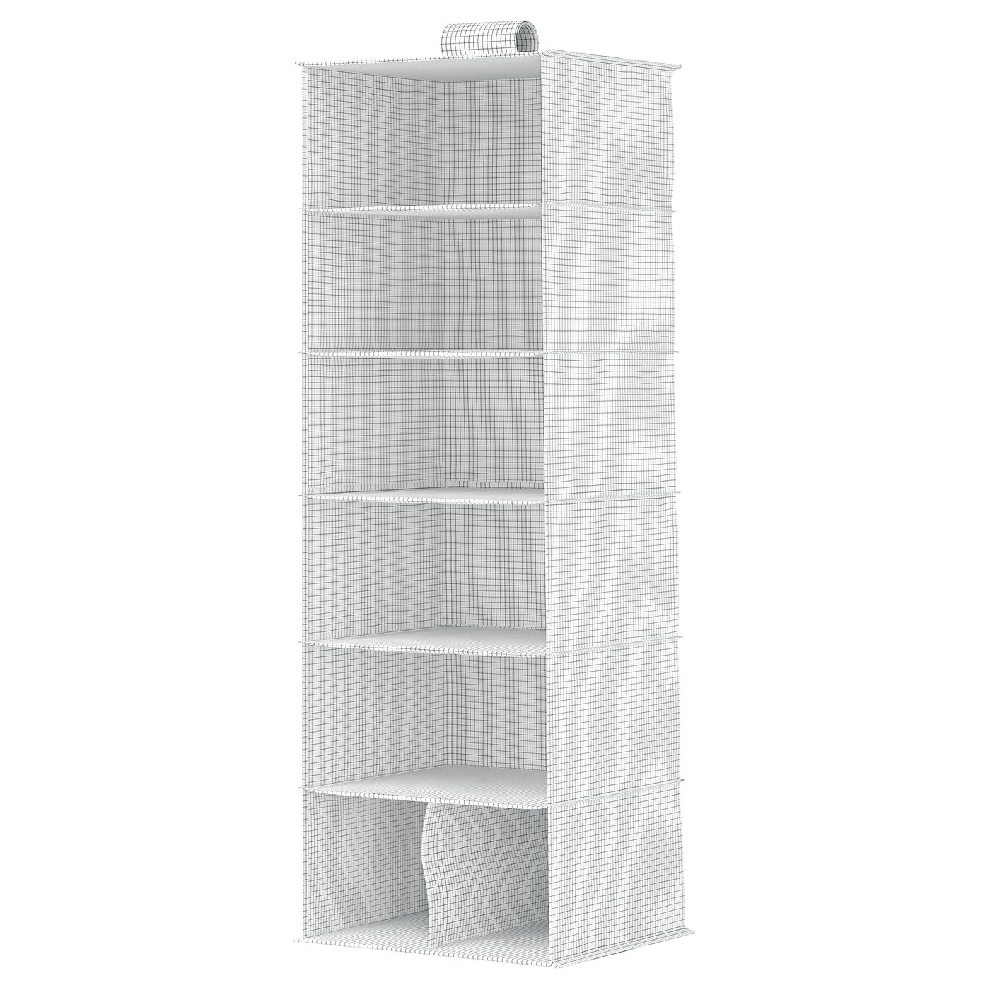 Stuk Hanging Storage With 7 Compartments - White/black 30x30x90 Cm