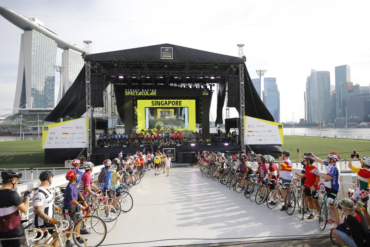 The team presentation of the 2022 Tour de France Prudential Singapore Criterium