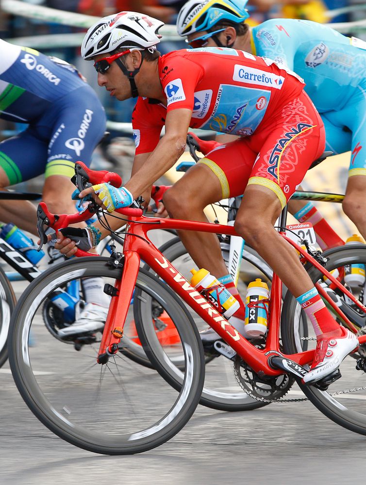 Fabio Aru in action during stage 21 at the Vuelta.