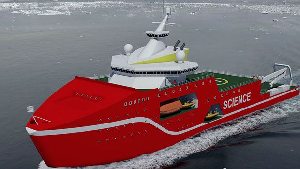 Artist&amp;#039;s impression of the Icebreaker UK Polar Research Ship