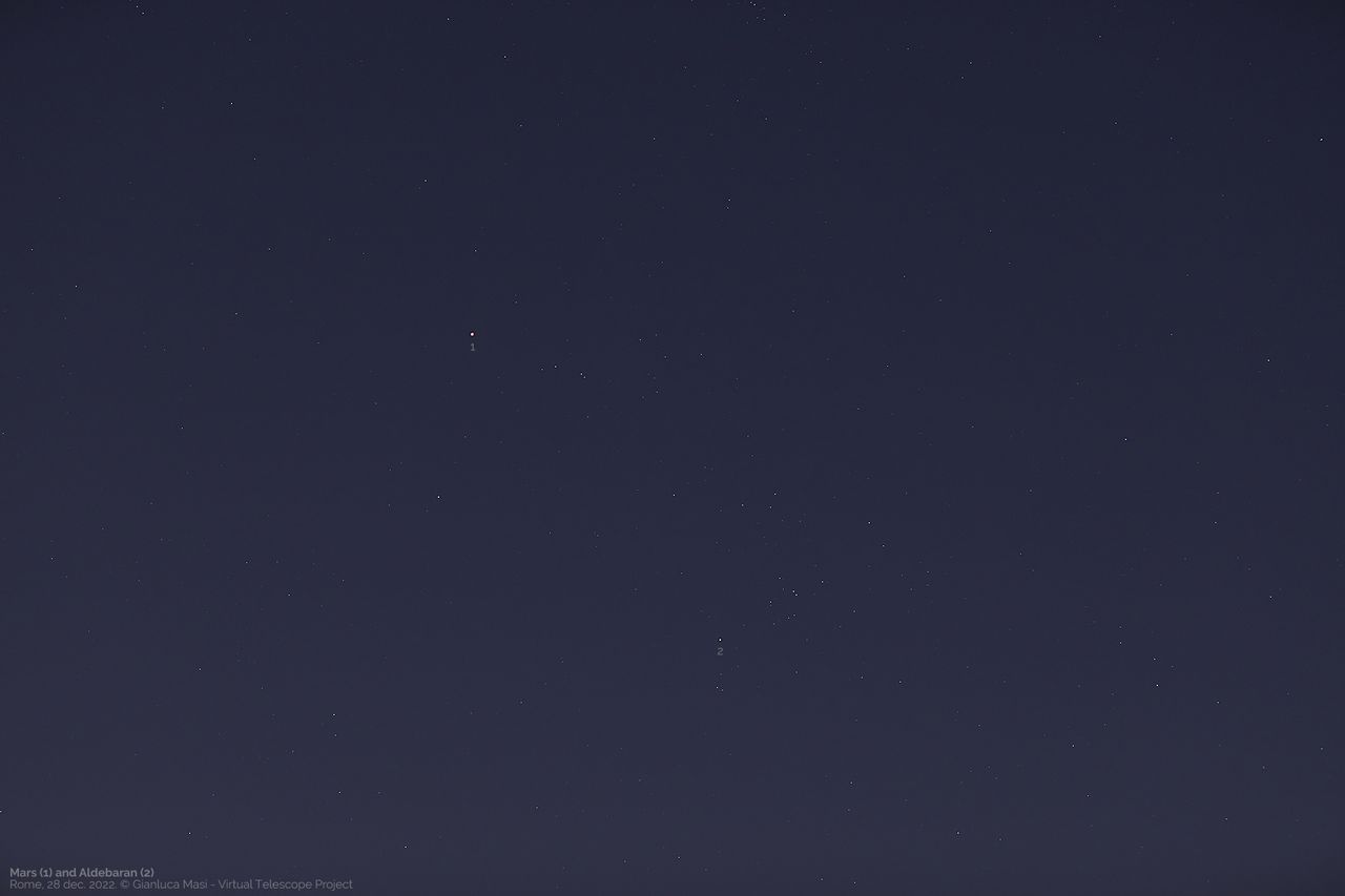 virtual telescope project images of planets and stars in december 2022
