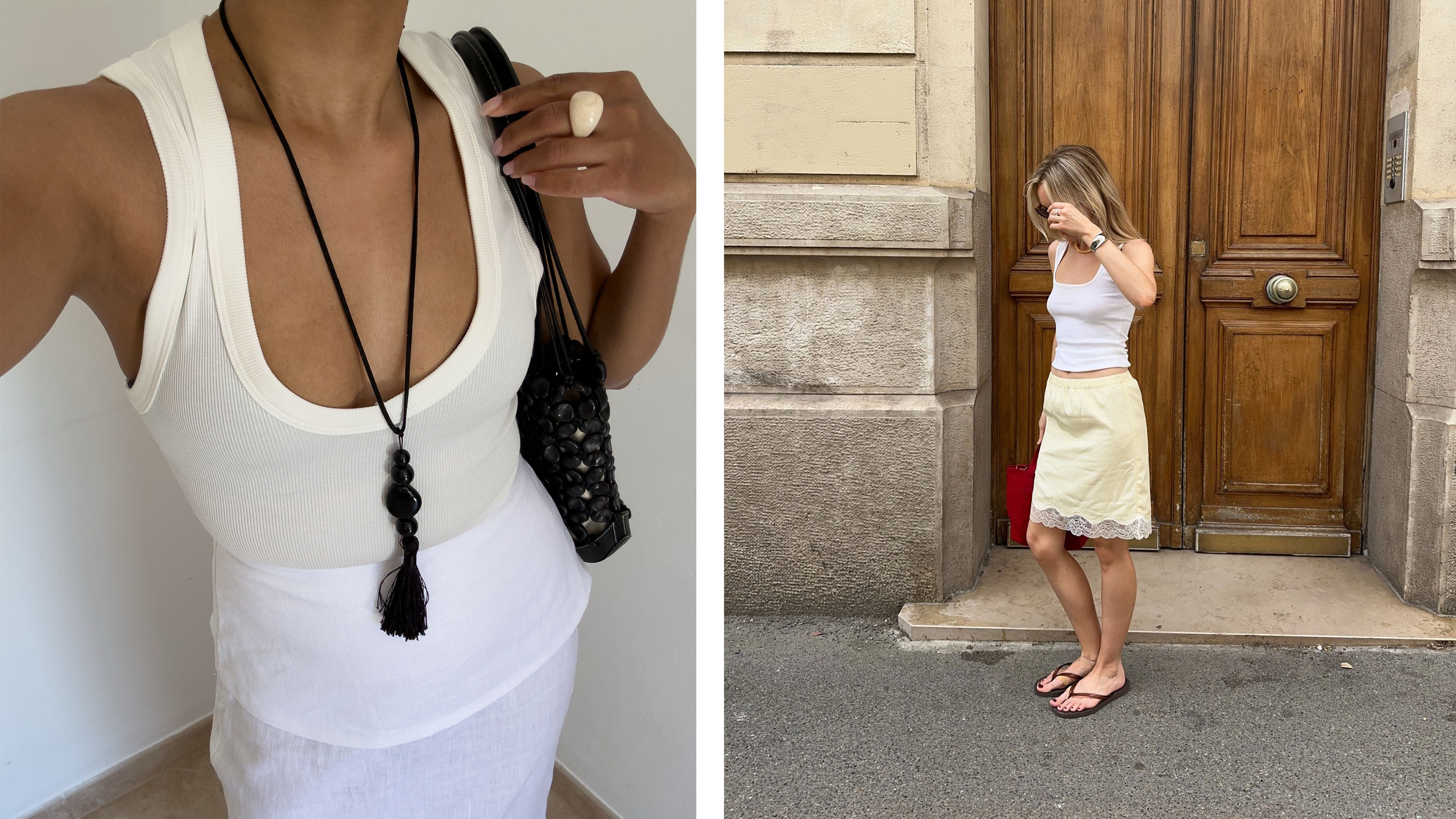 Women in tank tops.